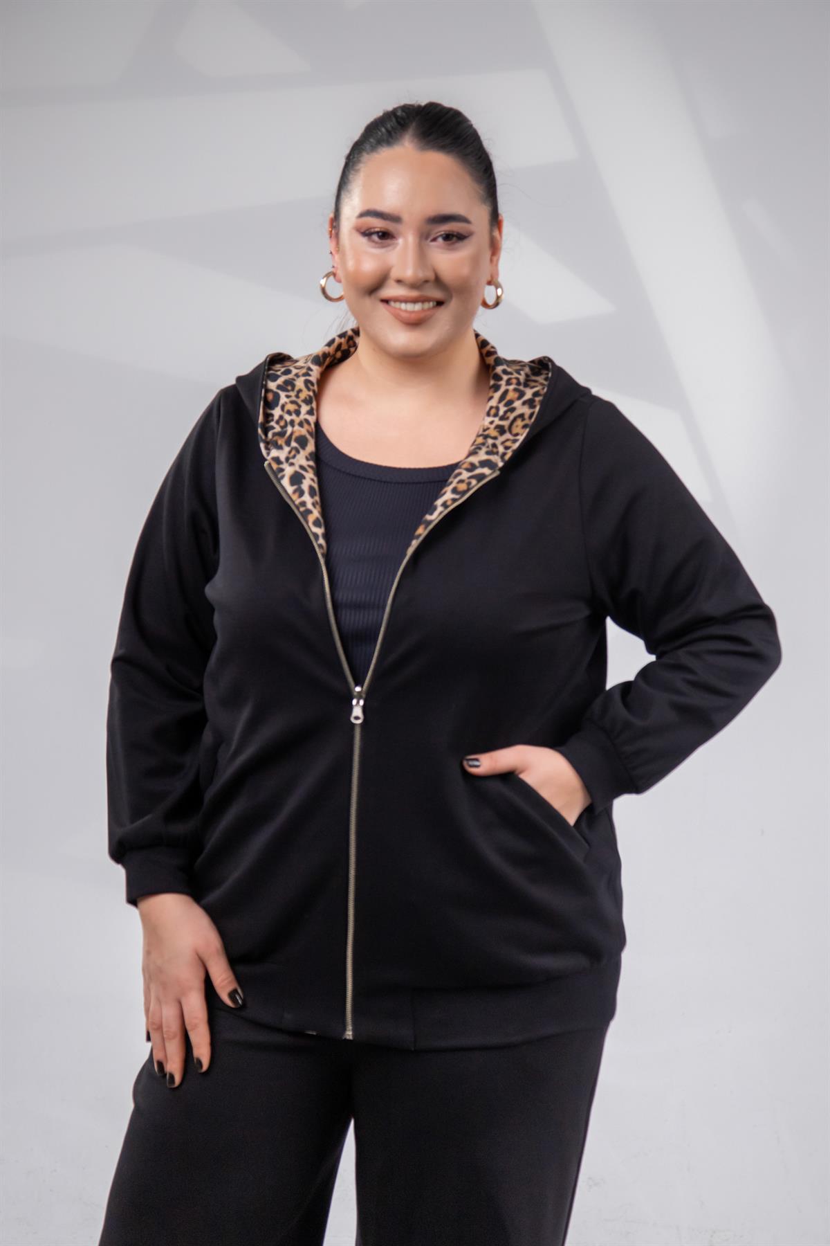 Büyük Beden 333177 Çift Taraflı Sweat  Bej