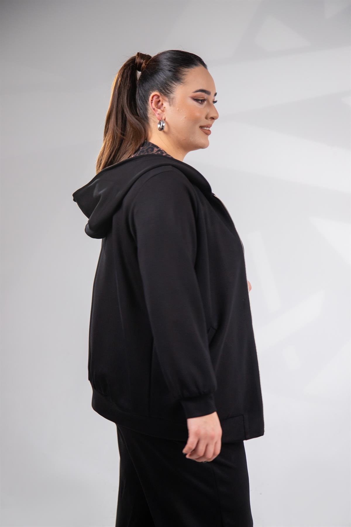 Büyük Beden 333177 Çift Taraflı Sweat  Kahverengı