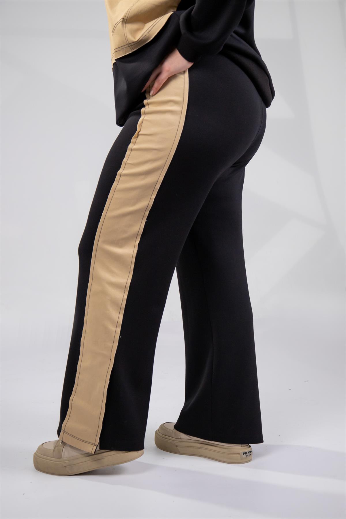 Büyük Beden 333187 Cep Detaylı 2li Takım  Siyah