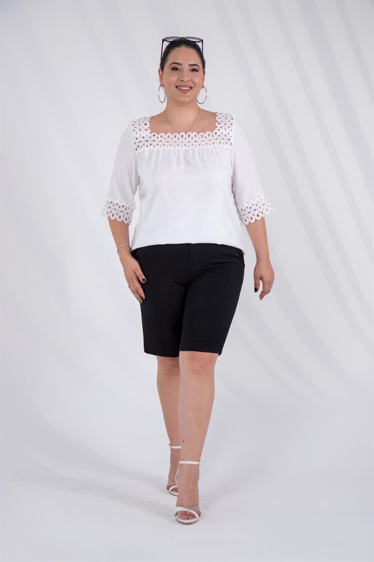 Büyük Beden 333400 Cepli Şort  Siyah