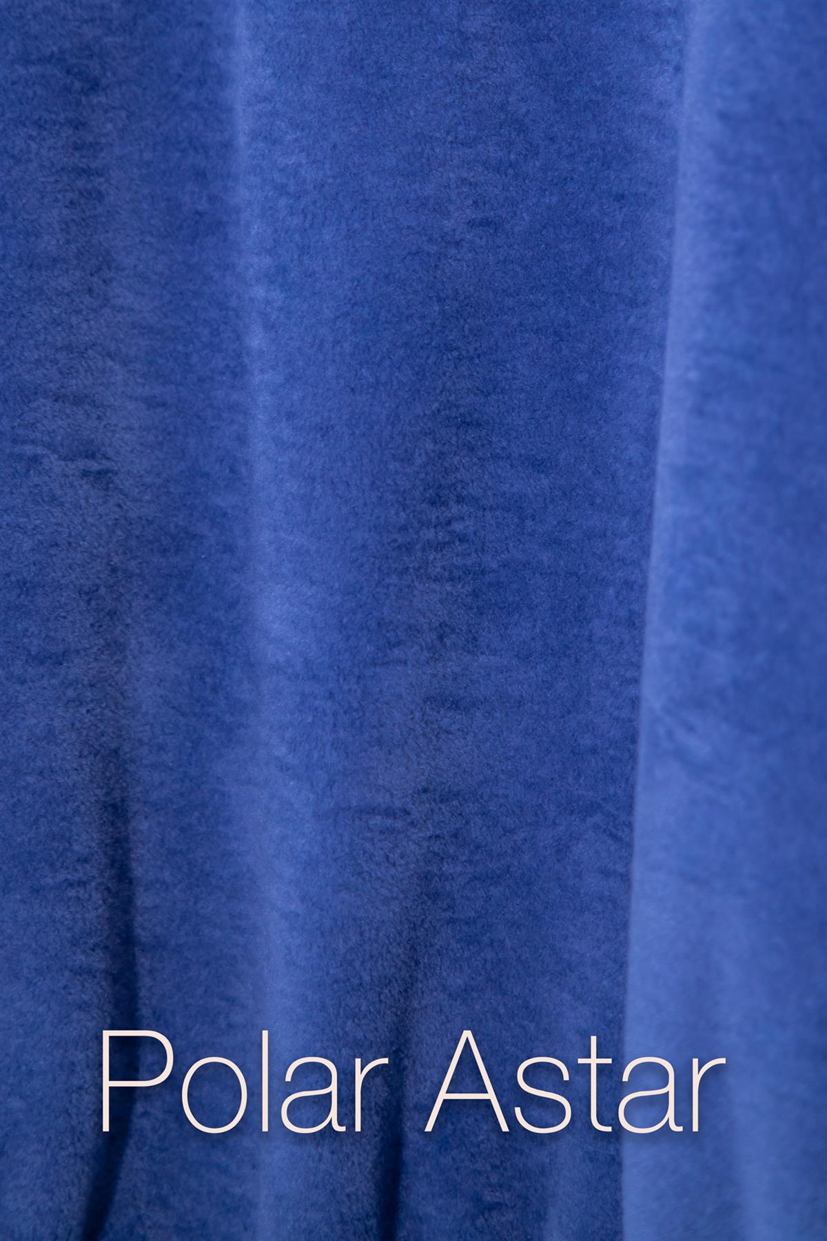 Büyük Beden 333443 Şertli Polar Sweat Petrol Mavi