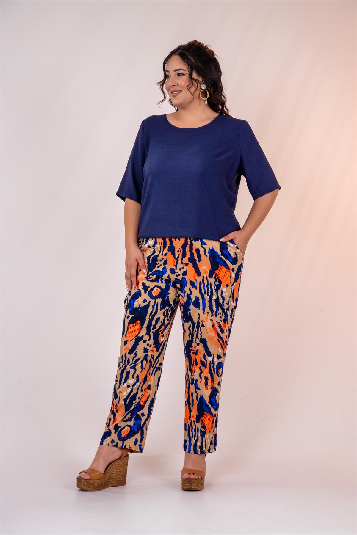 Büyük Beden 333974  Pantolon  Lacivert