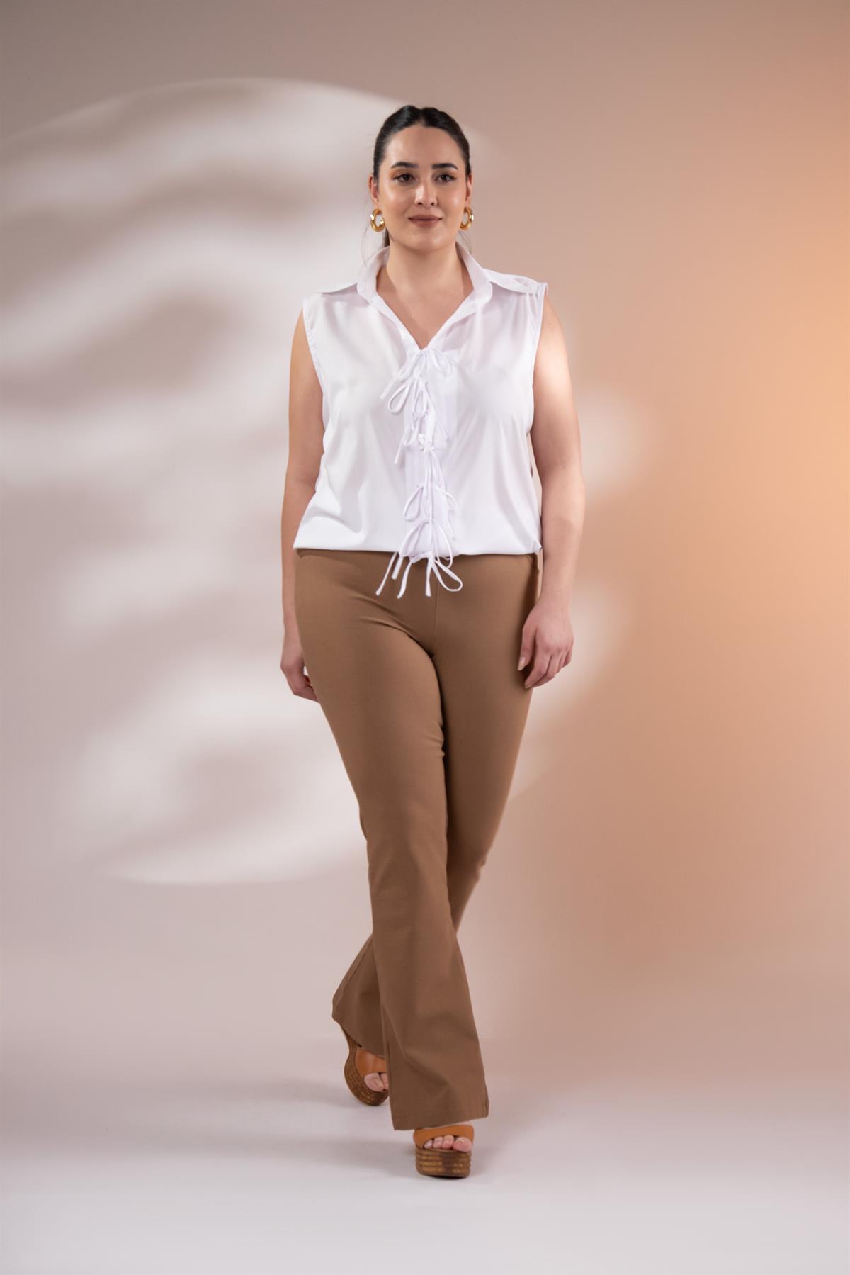 Büyük Beden Stradax Pantolon Camel