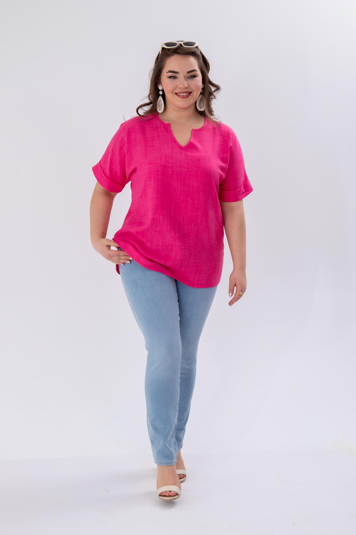 Büyük Beden 210097 Slim Denim Pantolon  Buz Mavi