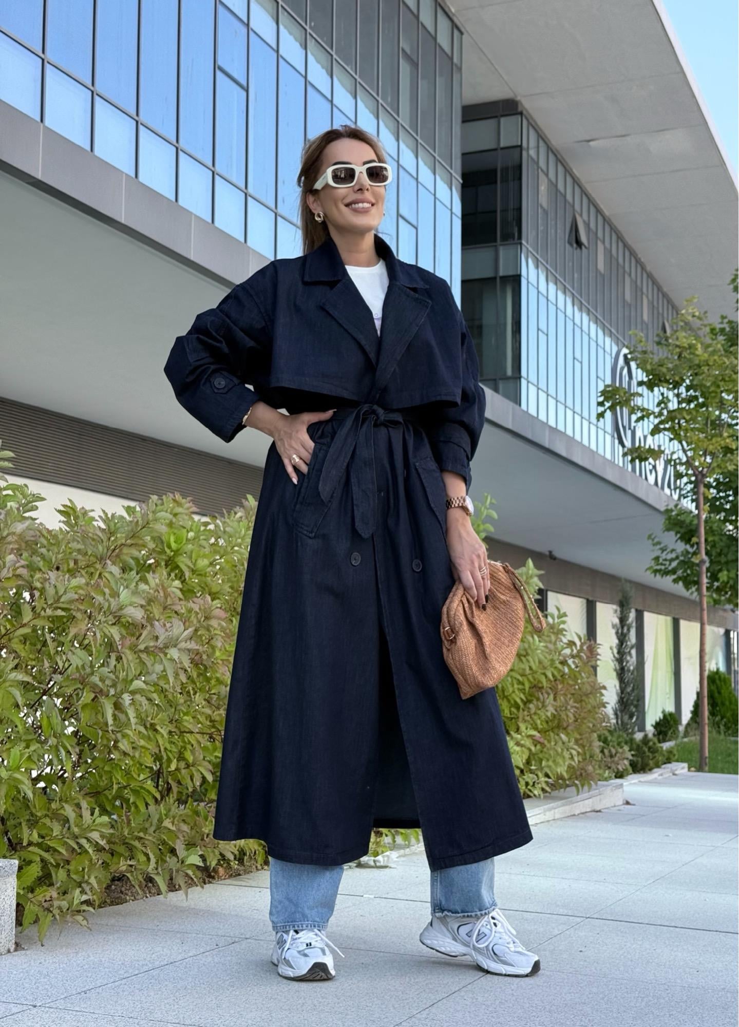 Denim Noir Laci TrençkotYeni Gelenler ModayDenim Noir Laci Trençkot