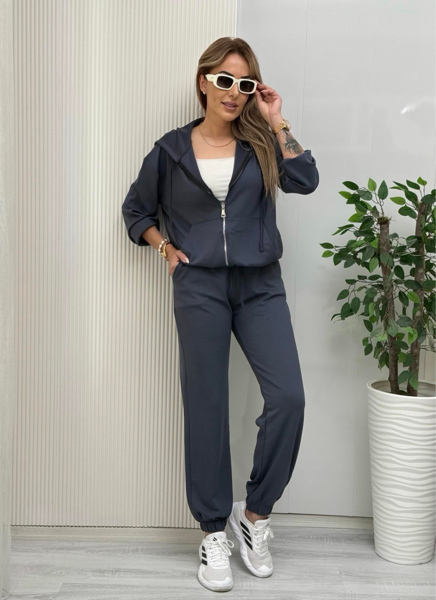 MODAYBUTİKStreet Style Antrasit Modal Takım