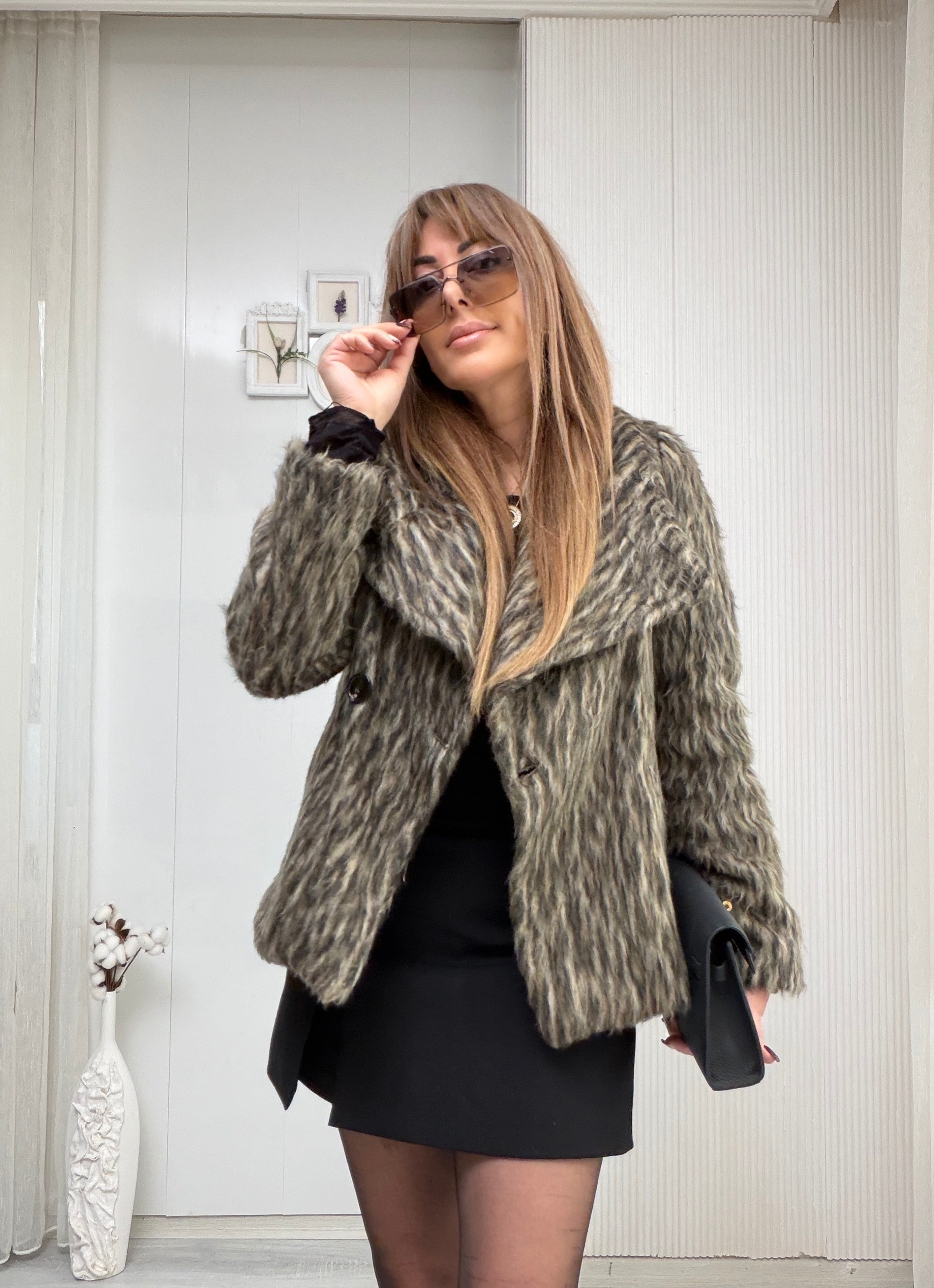 Bianco Leopar Astarlı MontMODAYBUTİKBianco Leopar Astarlı Mont