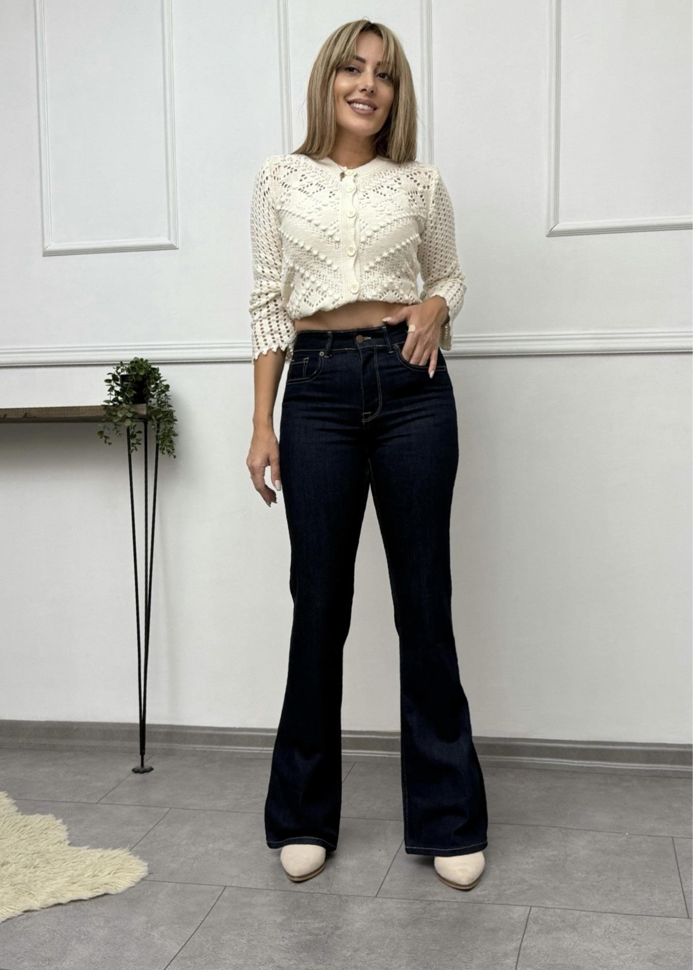 MODAYBUTİKKoyu Laci Flare Jean 