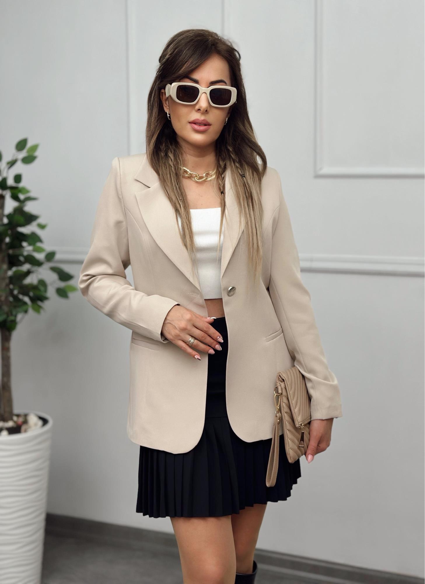 Premium Bej Blazer CeketYeni Gelenler ModayPremium Bej Blazer Ceket
