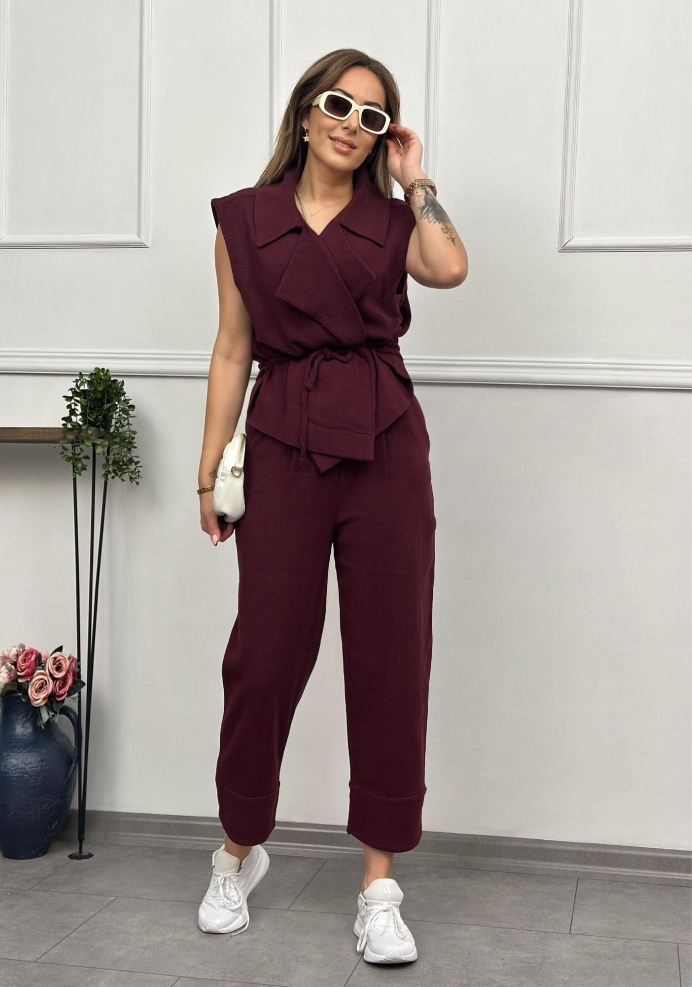 Premium Bordo Yelek Pantolon TakımYeni Gelenler ModayPremium Bordo Yelek Pantolon Takım