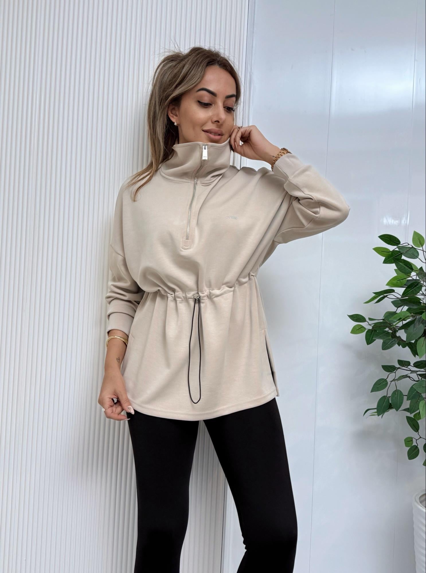 Premium Dik Yaka Taş Oys SweatYeni Gelenler ModayPremium Dik Yaka Taş Oys Sweat