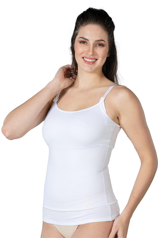 Arias Closet Beyaz MI Emay 1402 Modal Cotton Emzirme Atlet Korse