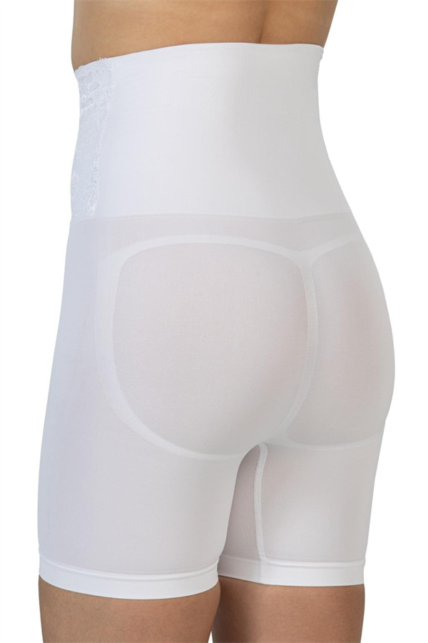 Arias Closet Beyaz MI Emay 2091 Önü Dantelli Yüksek Bel Boxer Korse