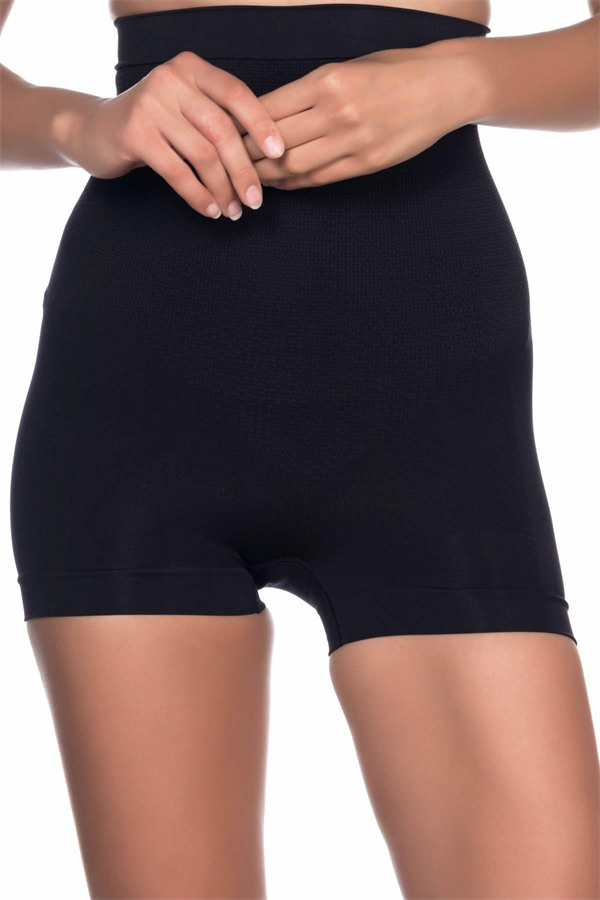 Arias Closet Siyah MI Emay 2055 Yüksek Bel Masajlı Boxer Korse