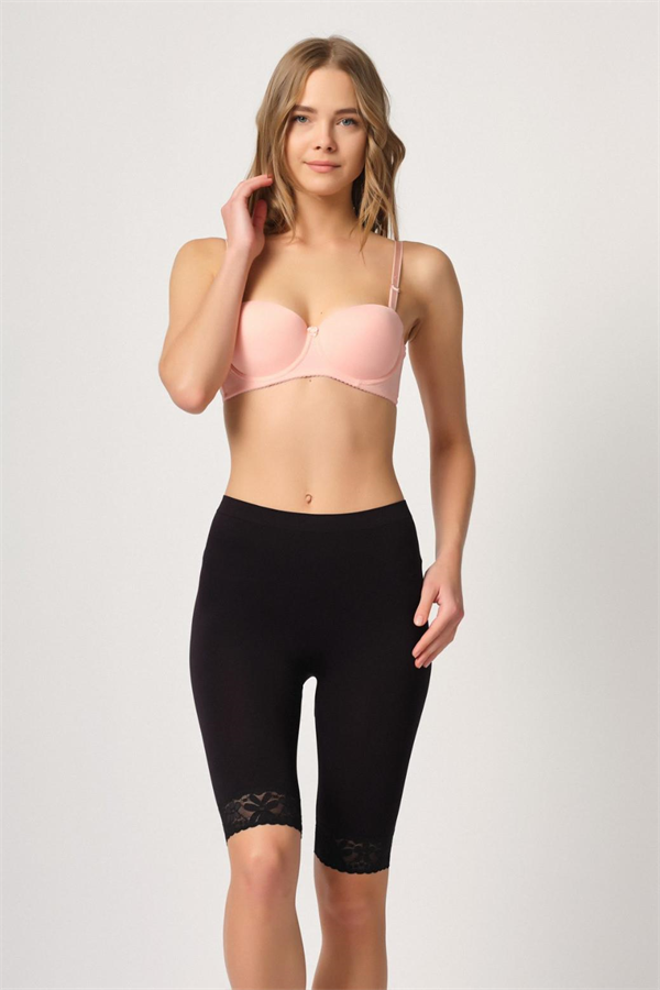 Arias Closet Siyah MI Emay 3004 Soft Uzun Paça Dantel Boxer