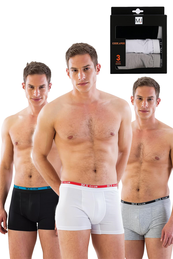 Arias Closet MI Emay 6900 3'lü Erkek Boxer