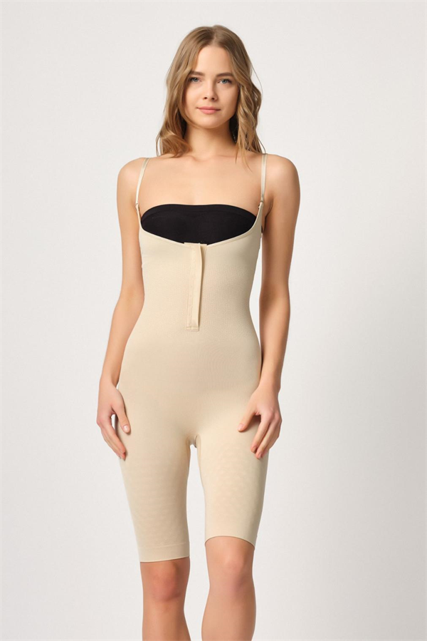 Arias Closet Ten MI Emay 2093 Ön Agraflı Göğsü Açık Paçalı Boy Korse