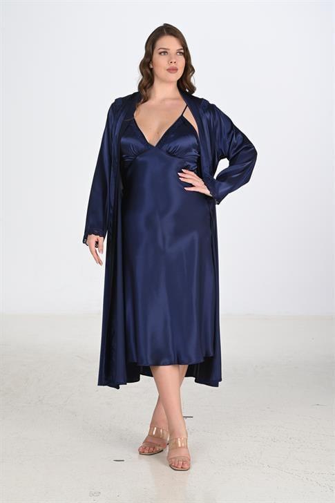 Aria's Closet 2 Navy Blue Morning Set Bigsize 6225