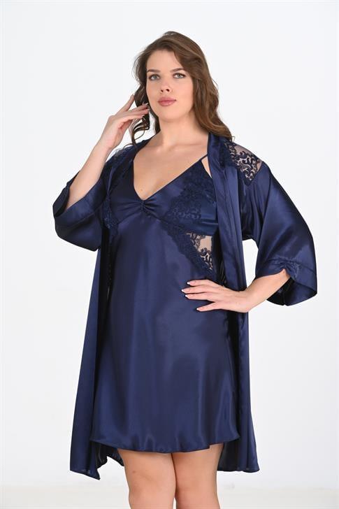 Aria's Closet 2's Navy Morning Set Bigsize 6208