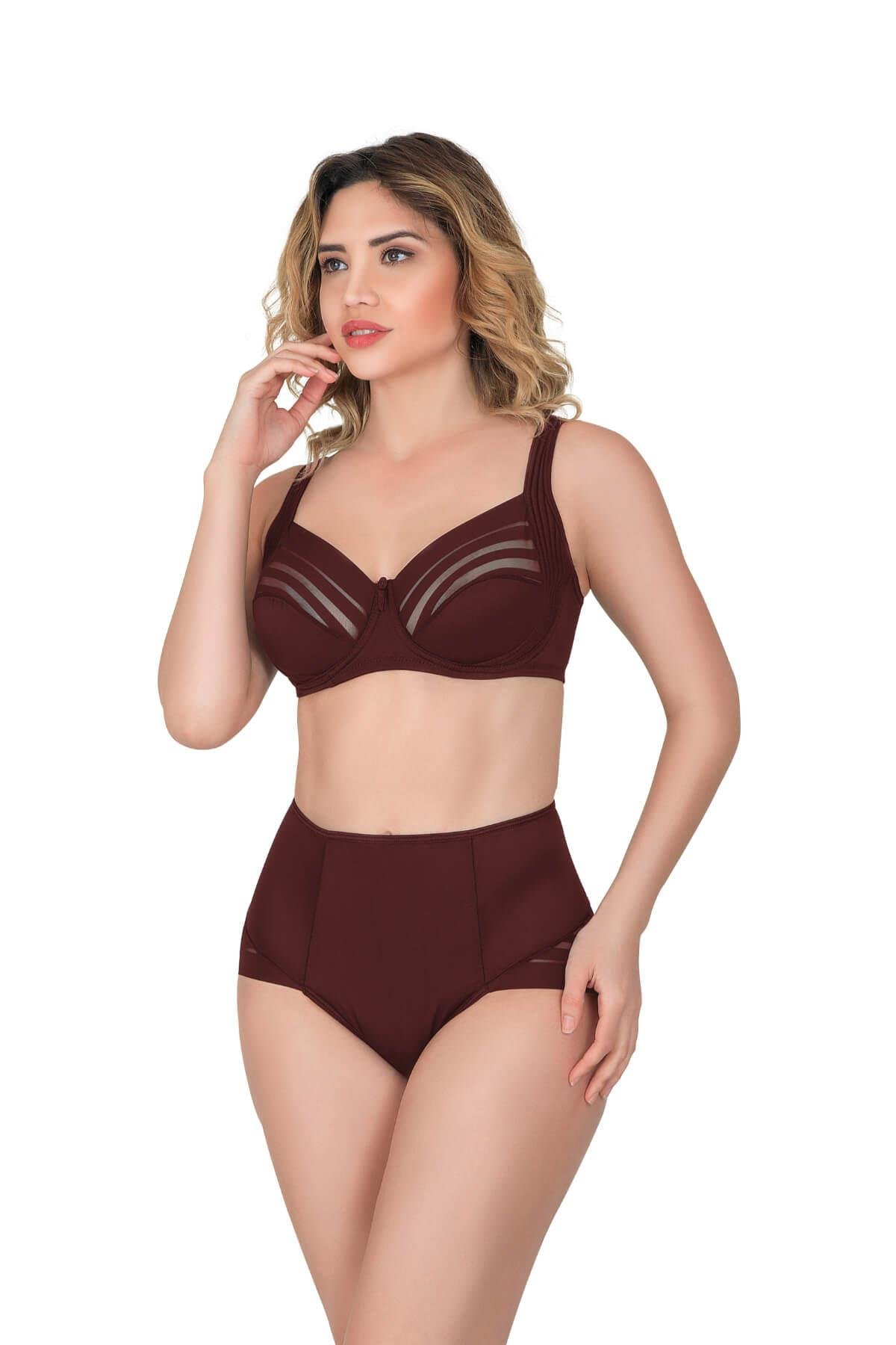 BORDO MI Emay 183 B Yan Destekli Toparlayıcı Balenli Sütyen