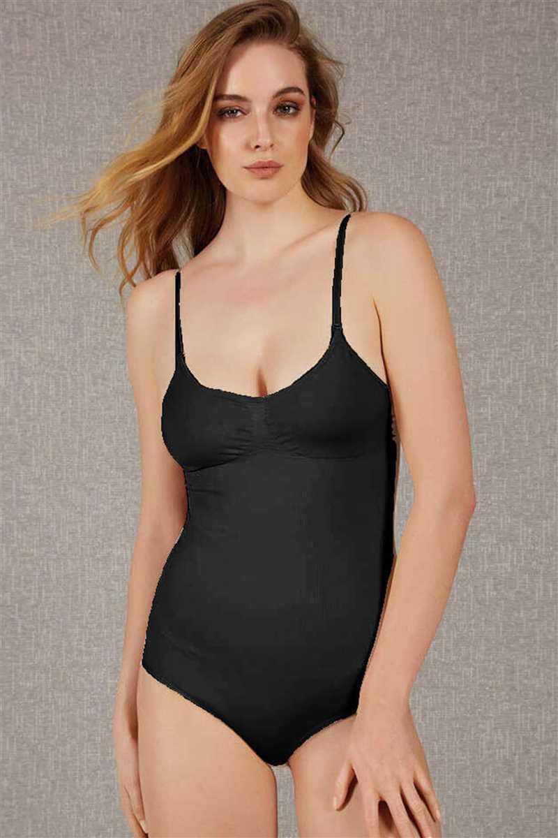 Kadın Toparlayıcı Vücut İnceltici Dikişsiz Altı Kancalı Badi Korse (5586)