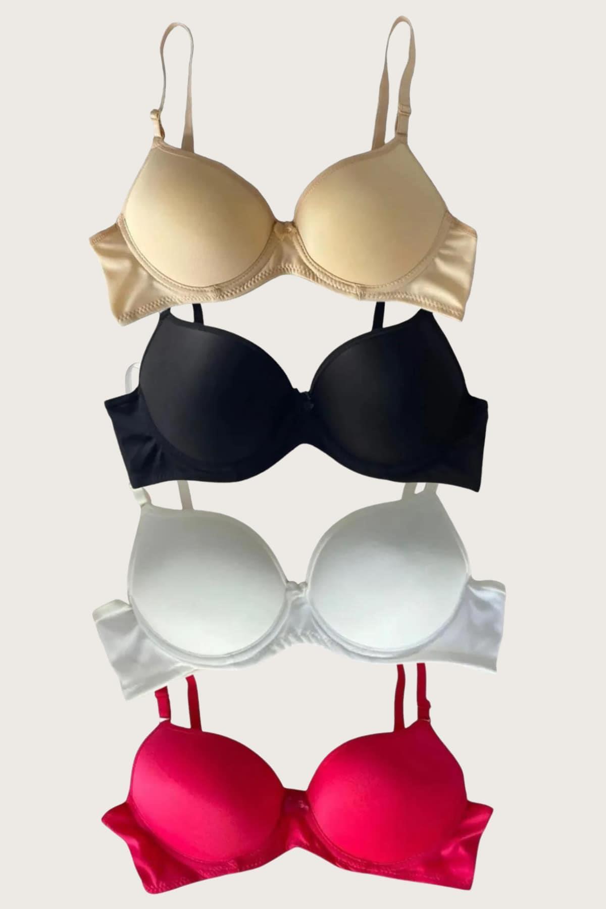Aria's Closet Black-White-Red-Ten 4 Hollow Micro Balearic Daily Single Support Bra