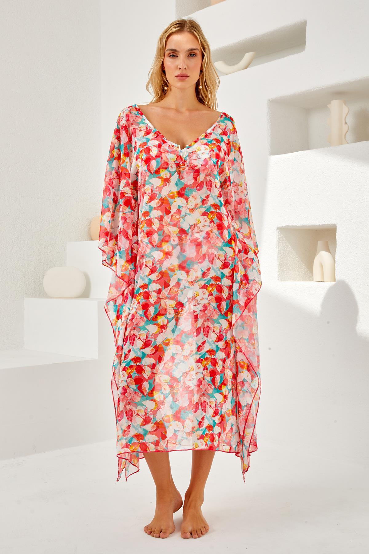 Aria's Closet V Collar Long Dress Pareo