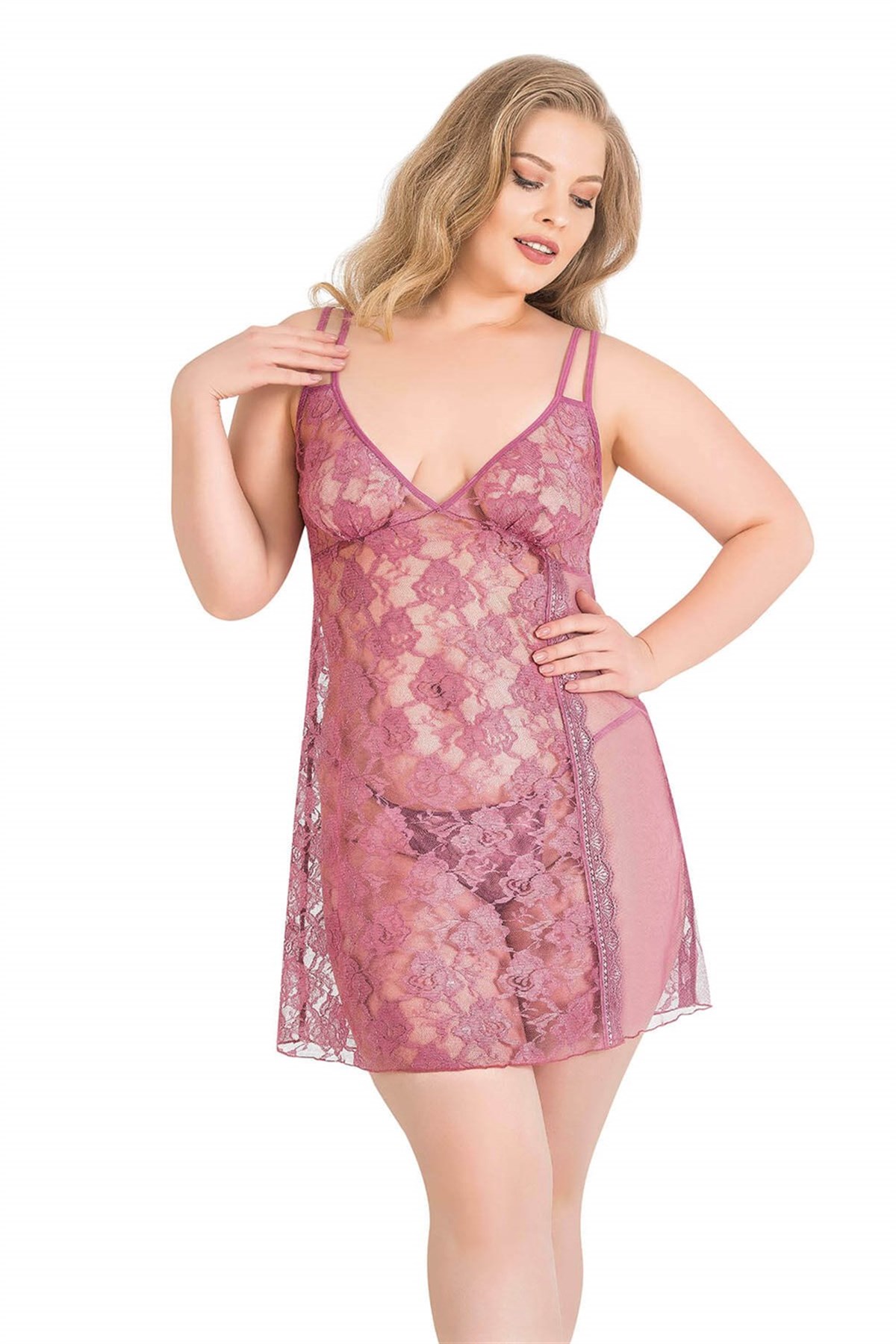 Aria's Closet Large Size Rose Dry Short Tulle Night