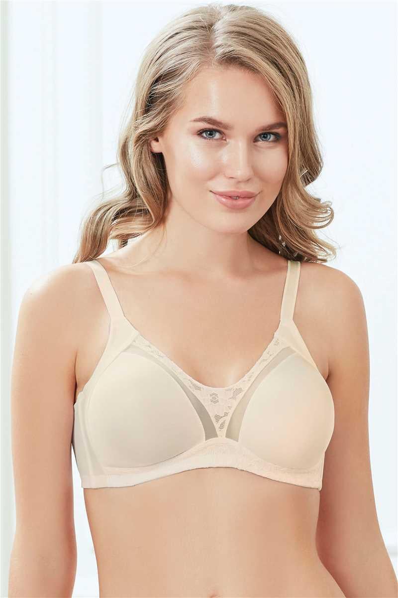 Kadın Balensiz Desteksiz Dolgusuz Toparlayıcı Dantelli Küçültücü Sütyen (3705)