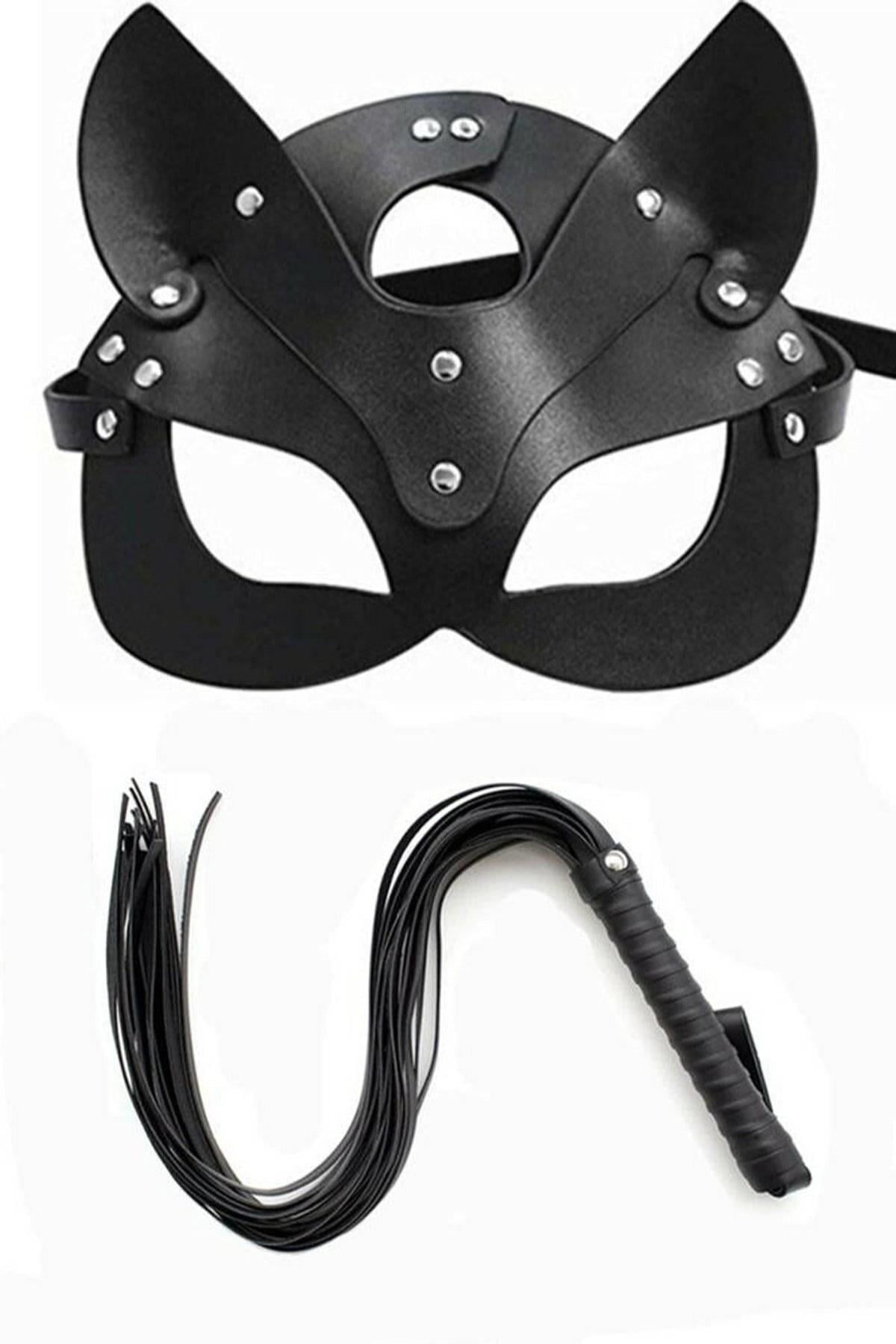 Kırbaç Maske Deri İkili Takım 700410