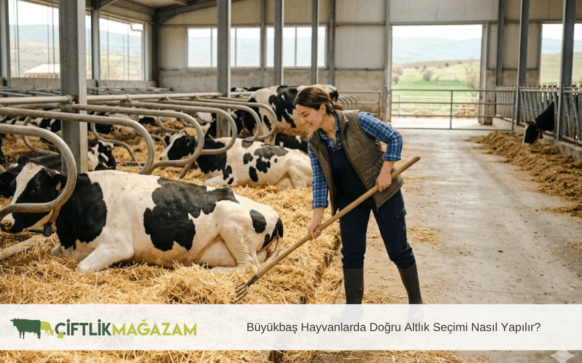 büyükbaş hayvanlarda doğru altlık seçimi nasıl yapılır