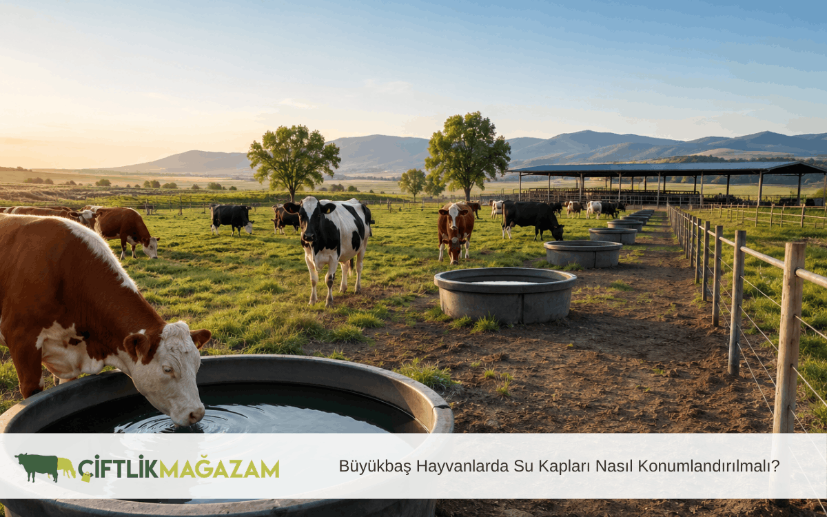 büyükbaş hayvanlarda su kapları nasıl konumlandırılmalı