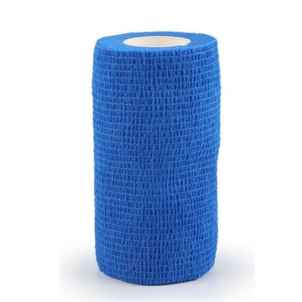 Elastik Kendinden Yapışkanlı Bandaj Koban Mavi Renkli Yapışan Coban 10 cm x 4,5 mt