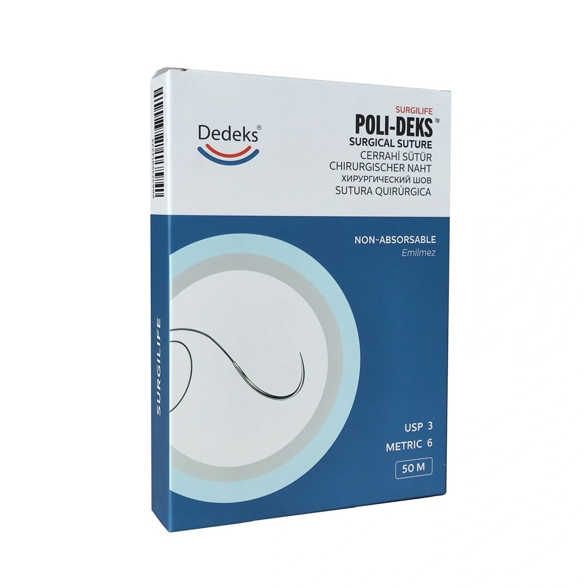 Poli-Deks No:3 50 Mt Kaset Sütur Emilemeyen İplik