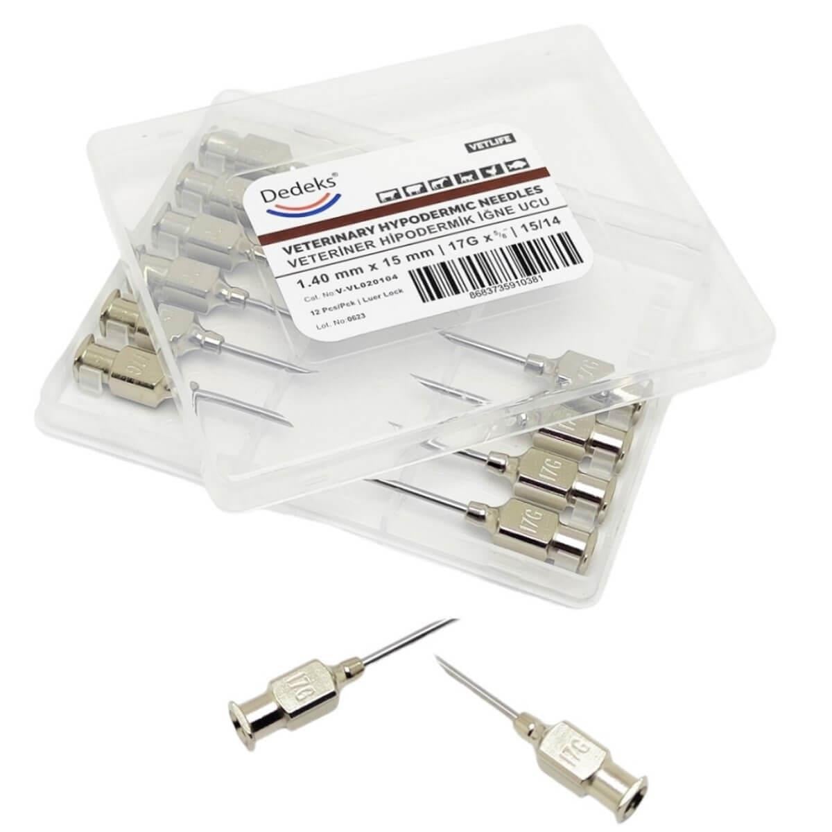Veteriner Çelik İğne Enjektör Ucu 1.40 mm x 15 mm