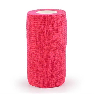 Elastik Yapışkanlı Coban Renkli Bandaj 10 cm x 4,5 mt Kırmızı Koban