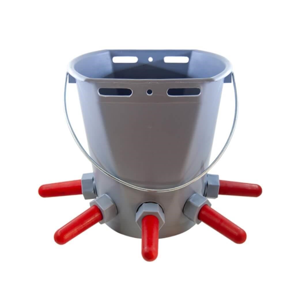 Buzağı Süt İçirme Emzirme Kovası 5 Emzikli