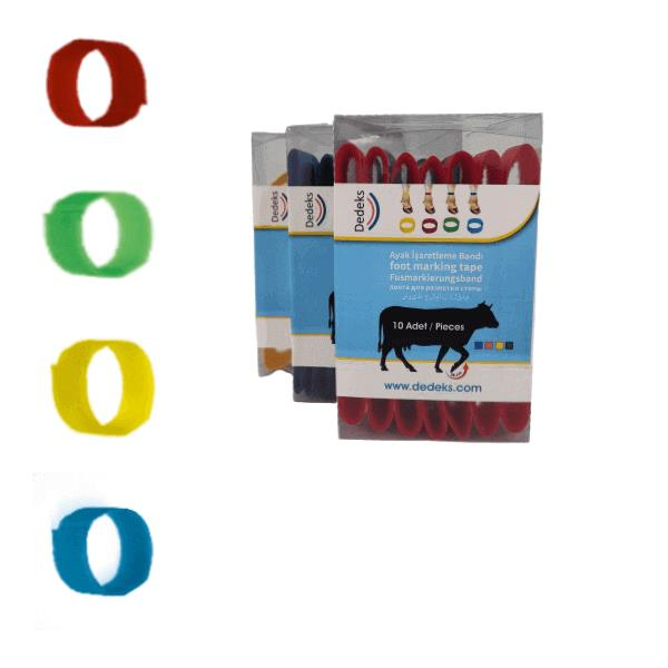DEDEKS Hayvan Ayak İşaretleme Bandı Kırmızı