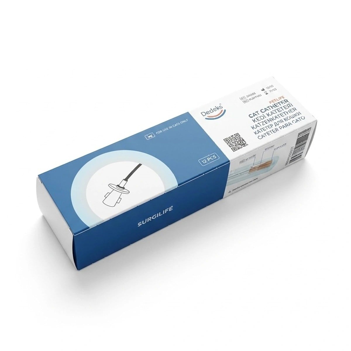 Kedi İdrar Sondası 4FR 1.3*130 mm. Mandrenli 12 Adet