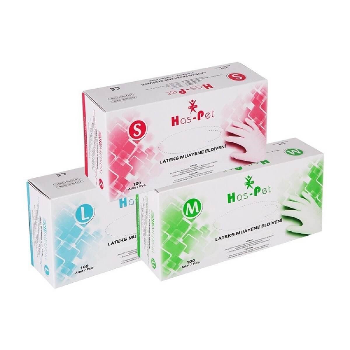 Medium Beden Lateks Muayene Eldiveni Pudralı 100 lü