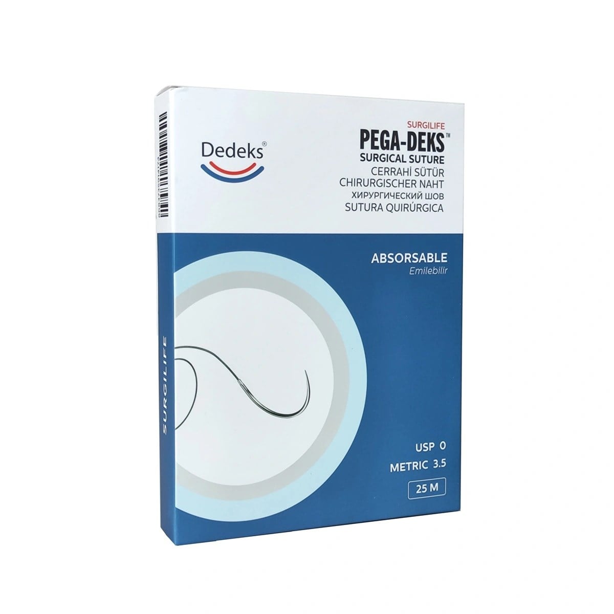 Pega-Deks Pga No:0 25 Mt Kaset Emilebilir Sütur İplik