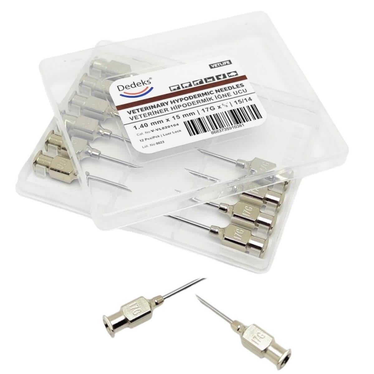 Veteriner Çelik İğne Enjektör Ucu 1.40 mm x 15 mm