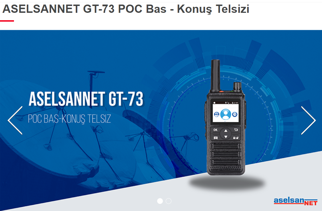 ASELSANNET GT-73 Bas Konuş Sim Kartlı Telsiz