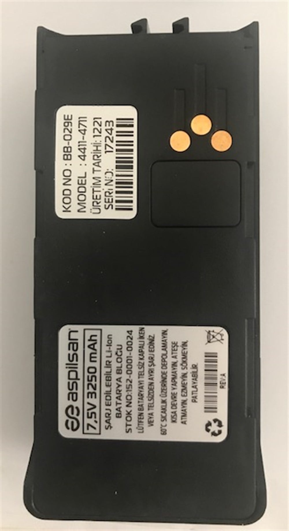 Aspilsan 3250mAH Batarya (Aselsan 4411/4711 vs için)-(Sorunuz)