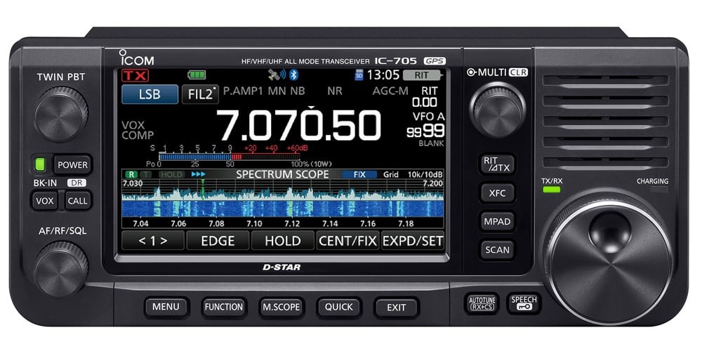Icom IC-705 HF+VHF+UHF+50MHz Seyyar/Araç Telsizi