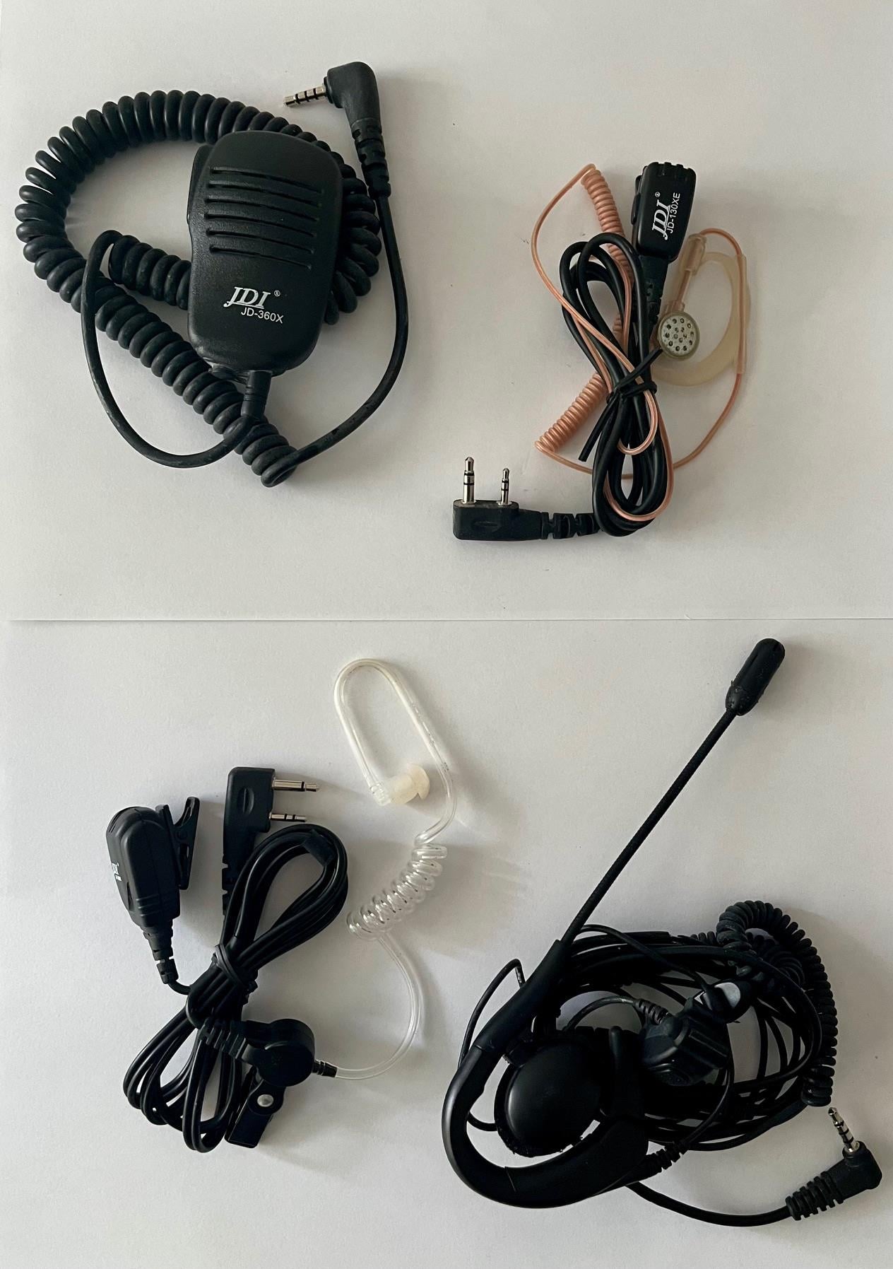 Muhtelif telsiz markaları için Kulaklık/Mikrofonlar (4'lü set))