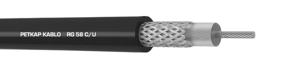 RG-58C/U RF Kablo Siyah (100mt rulo)