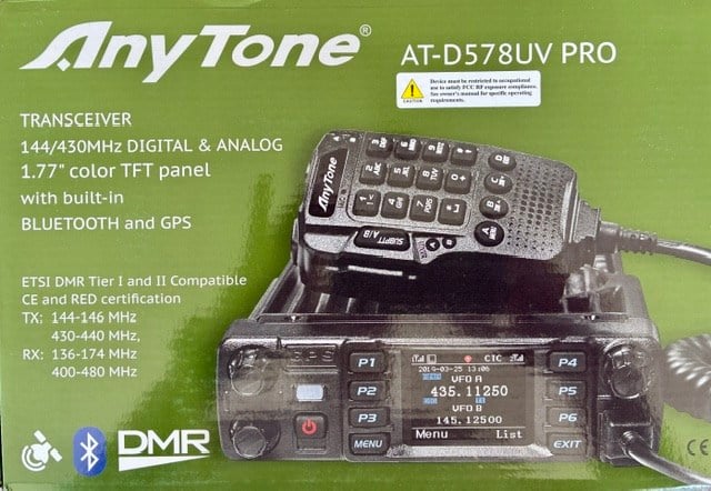 Anytone AT-D578UV PRO DMR BT GPS Araç Telsizi