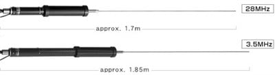 Diamond SD330  3.5-30MHz  Motorlu Whip HF Araç Anteni