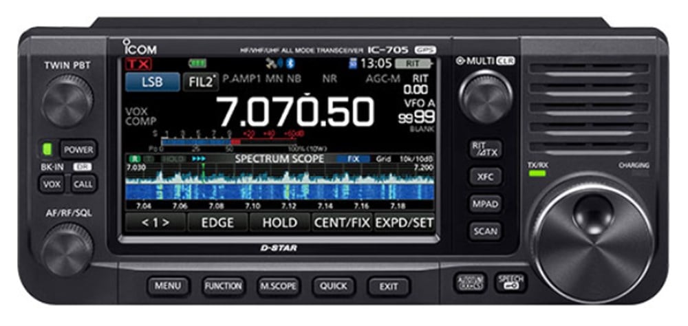 Icom IC-705 HF+VHF+UHF+50MHz Seyyar/Araç Telsizi